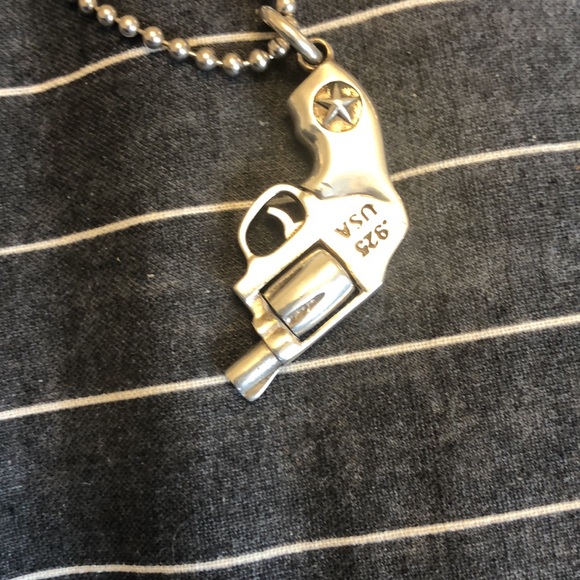 King Baby revolver necklace / sterling silver - Picture 4 of 4